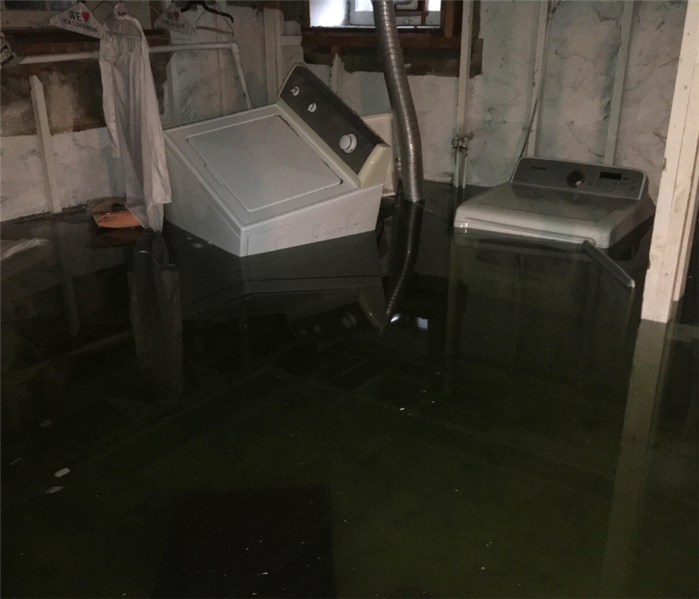 Flooded basement in Weston, Ct.